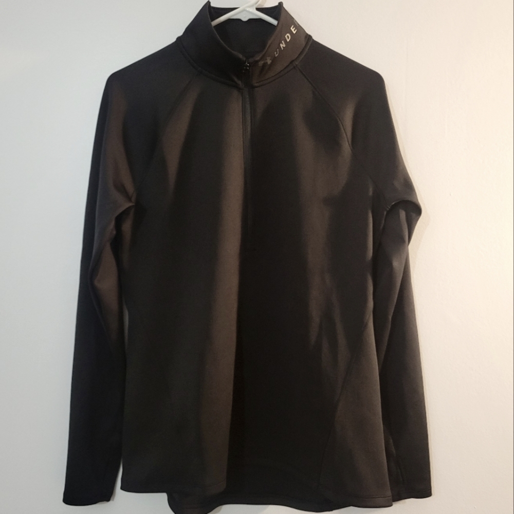 Men's Large Under Armor fitted Coldgear 1/4 zip long-sleeve